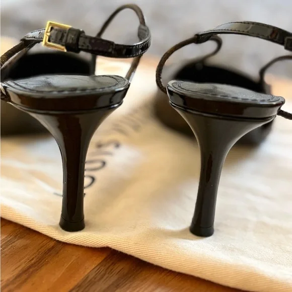 Louis Vuitton Black and Brown Monogram Heels - Picture 6 of 9